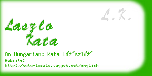 laszlo kata business card